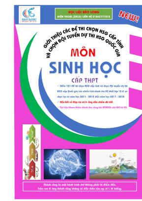 Tuyển chọn các đề thi chọn học sinh giỏi cấp tỉnh Khối 12 và chọn đội tuyển dự thi học sinh giỏi Quốc gia  Môn Sinh học 12 - Học liệu Bảo Long